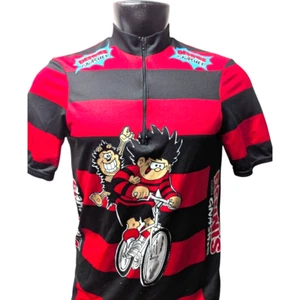 VINTAGE 90s Dennis The Menace Men's XL Cycling Jersey 1990s Fathers Day Retro - Picture 1 of 8