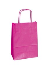 25 SACCHETTI SHOPPERS CARTA FSC 90GR TWISTED COLORE MAGENTA 36X12X41 C/MANICI
