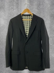 ISSEY MIYAKE Tailored Jacket Size2/Wool/Blk/Reversible/Lining Check/ #D1012B - Picture 1 of 6