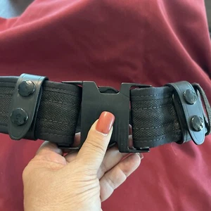 Galco Nylon Polizei Dienstgürtel verstellbar 28-34"" mit 2 Haltern 2,25"" breit - Bild 1 von 4