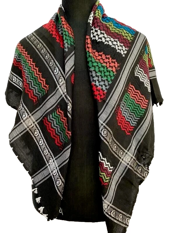 Bufanda Arafat Original Palestina Keffiyeh Shemagh Árabe Hatta 100% Algodón Desierto Foto 1 de 4