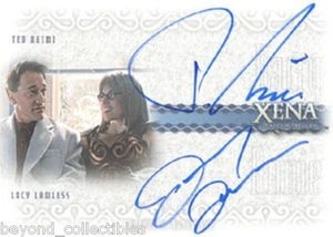 XENA - TARJETA DE AUTÓGRAFO DOBLE COTIZABLE - LUCY LAWLESS Y TED RAIMI DA8 - RARA - Imagen 1 de 1