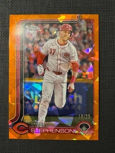 2025 Topps Chrome Sapphire #112 Tyler Stephenson arancione /25 Cincinnati Reds - Foto 1 di 1