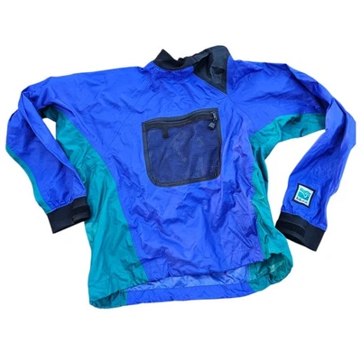 Kokatat Paddling Splash Top Dry Jacket Blue Neoprene Kayak Canoe Rafting Pocket - Image 1 of 4