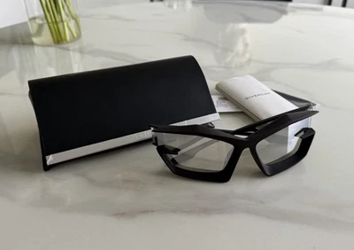 Óculos de sol Givenchy corte Giv GV40049I preto prata lentes espelhadas autênticas - Imagem 1 de 4