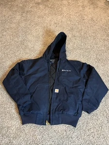 Carhartt Duck Flannel Quilted Lined Loose Fit Jacket OJ0140-M Men's M Blue - Picture 1 of 7