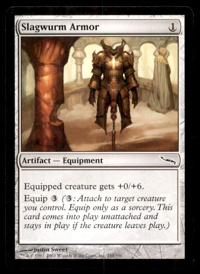 MTG Slagwurm Armor LP Light Play Mirrodin [4927] - Image 1 of 1