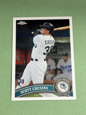 Scott Cousins Rookie 2011 Topps Chrome Florida Marlins #187 W961 - Image 1 of 2