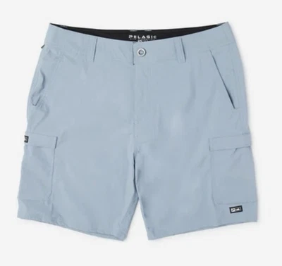 Pantalones Cortos de Pesca Híbridos Carga PELAGIC Madeira 20" Azul Pizarra Talla 38 $65 Nuevos con Etiquetas Foto 1 de 4