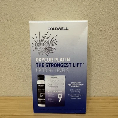 Polvo aclarador de platino Goldwell Light Dimensions Oxycur 9+ kit de muestra nuevo en caja Foto 1 de 2