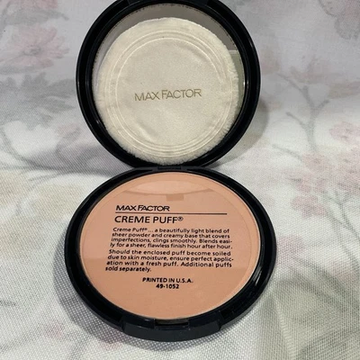 MAX FACTOR CREME PUFF COMPACT MAKEUP # SOFT BEIGE COOL FAIR - Image 1 of 3