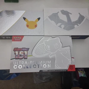 Pokemon UPC Ultra Premium Collection Empty Celebrations Charizard 151 Mew Bundle - Imagen 1 de 5