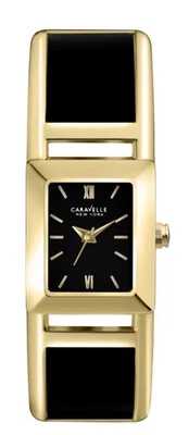 Reloj de vestir de cuarzo para mujer CARAVELLE by Bulova New York “Bangle” negro/dorado Foto 1 de 4