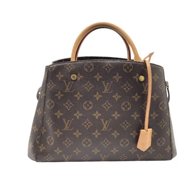 LOUIS VUITTON Montaigne M41056 монограмма наплечная сумка открытый карман #OK2500 - Изображение 1 из 4