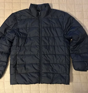 Boys XL -14 The Childrens Place BLACK Puffer Jacket Water Resistant - Picture 1 of 10