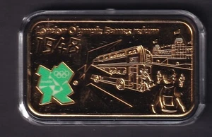 2012 LIMITED EDITION CITIES OF THE OLYMPICS GOLD LAYERED INGOT ~ LONDON 1948 - Picture 1 of 2