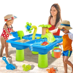 Sand Water Table for Toddlers, 4-In-1 Sensory Activity Toy, Kids Table Activity - Picture 1 of 12