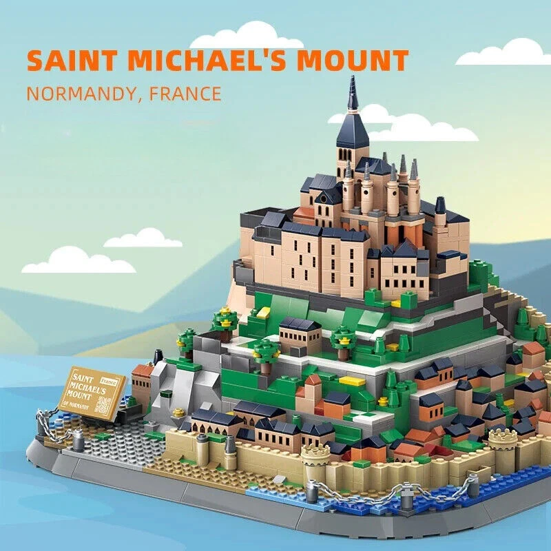 WANGE 6233 France Saint Michel's Mount Building Block Set Kid Toys DIY  - Image 1 of 4