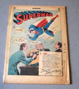 1944-DC COMICS SUPERMAN NO.31-COVERLESS-GOLDEN AGE RARE-KEY LOIS LANE COMIC BOOK - Picture 1 of 23