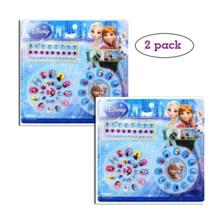 Sale! 2 Pack Disney Frozen Press on Nails-Beauty set for Girls, w Rhinestones - Picture 1 of 2