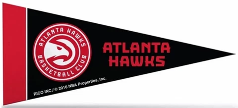 Atlanta Hawks Mini Pennants, 4" x 9" - Licensed by Rico - Made In USA Cover