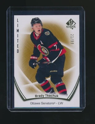  BRADY TKACHUK 2021-22 SP AUTHENTIC LIMITED PARALLEL 21/99 #46 - Image 1 of 2