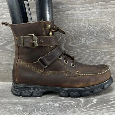 Botas de Senderismo Ralph Lauren De Colección Cuero Marrón Correa Hebilla Para Hombre Talla 10.5 D Foto 1 de 4
