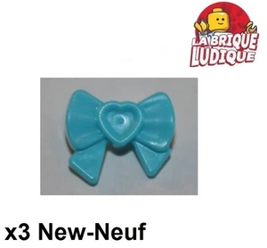Lego 3x Friends noeud ruban cheveux Bow hair azur/medium azure 11618 93080j NEUF - Picture 1 of 1