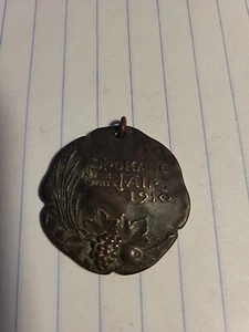 RARE 1910 Silver Spokane Interstate Fair Medal - Picture 1 of 3