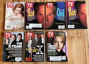 Lot of 7 The X-Files Gillian Anderson David Duchovny TV Guide Magazine 1996-1998 - Picture 1 of 9
