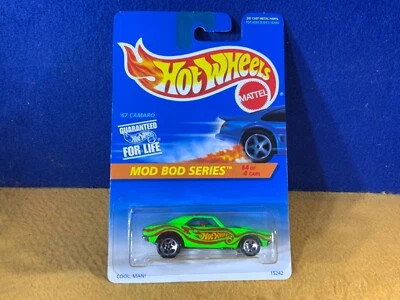 Z9-84 HOT WHEELS - COOL, MAN! - 1996 - ‘67 CAMARO -  #399 - GREEN - NIB - Image 1 of 4