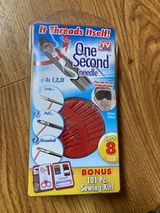 One Second Needle As Seen On TV It Threads Itself Set of 8 Bonus 101 Pc Kit NEW - Picture 1 of 2