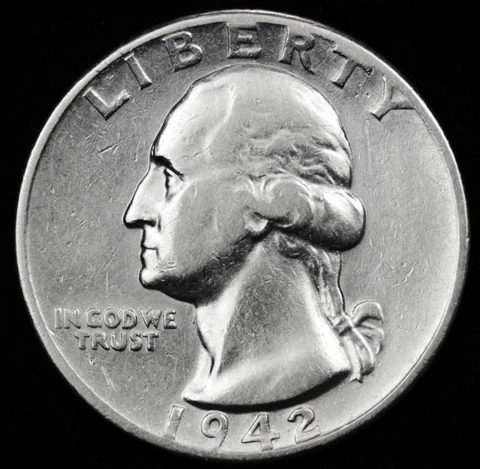 1942-d Washington Quarter.   High Grade.  65759 (Inventory A) Cover