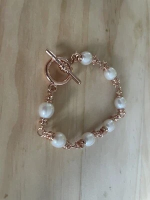 Honora Cultured Pearl Bronze Bracelet Toggle 7.5" - Image 1 of 4