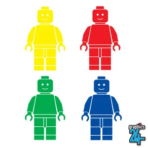 4 x Toy Men Children's Kids Vinyl Wall Art Sticker Decal 280mm Home Decor - Picture 1 of 1