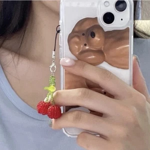 Stylish Cherry Cell Phone Ornament Trendy Keychain Accessory Bags Decoration - Zdjęcie 1 z 8