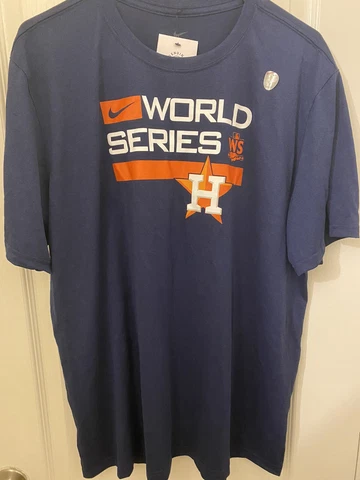 HOUSTON ASTROS 2022 WORLD SERIES NIKE DRI-FIT ON FIELD AUTHENTIC T-SHIRT SIZE XL Cover