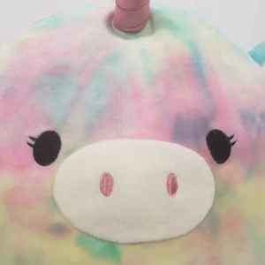 Squishmallows Esmeralda The Rainbow Unicorn Fantasy Squad Tie-dye 12 pollici senza etichetta - Foto 1 di 10
