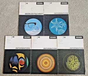 ZEISS WERKZEITSCHRIFT QUARTERLY MAGAZINES 1963 TO 1964 ISSUES 46-50 RARE - Bild 1 von 8