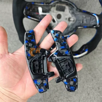 Paletas de cambio forjadas para volante de fibra de carbono para Volkswagen Golf 2013-2020 Foto 1 de 2