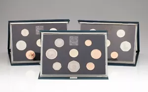 1984, 1985 & 1987 United Kingdom Proof Set Collection w/ 2 Original COA's  - Picture 1 of 5