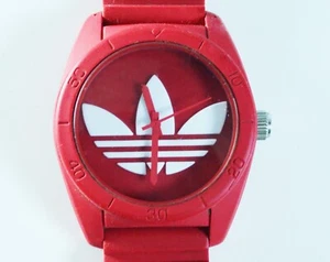 Adidas Santiago Quartz Adh6168 Watch Unisex Rubber Red White - Picture 1 of 10
