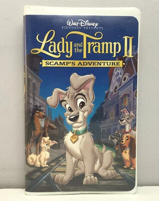 Lady & The Tramp II Scamp’s Adventure VHS Disney Video Tape Sequel 2 Clamshell - Image 1 of 4