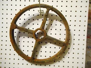 12 INCH 4 SPOKE VALVE HANDLE 1 13/16 HEX CENTER HOLE CRANE OPEN ARROW - Picture 1 of 5