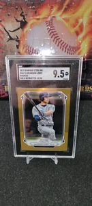 2019 Bowman Sterling Gold Refractor Rookie #BSR-55 Brandon Lowe #43/50 sgc 9.5 - Picture 1 of 2
