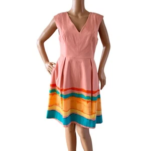 Tracy Reese for Anthropologie Womens Painterly Pleated Dress Pockets Size 6 - Picture 1 of 6