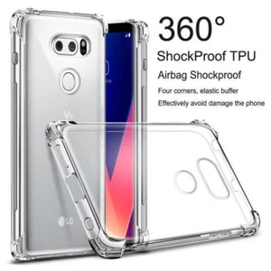 For LG G6 G7 Q6 V60 V30 V40 ThinQ v50Clear Shockproof 360° Bumper TPU Cover Case - Picture 1 of 6