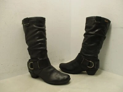 Pikolinos Brujas Black Leather Zip Slouch Mid Calf Boots Womens Size 37 EUR - Image 1 of 4