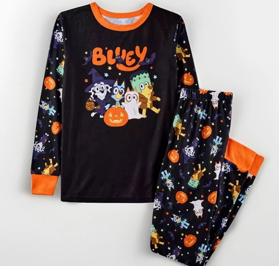 New Bluey Halloween Pajamas Set Shirt Girls Boys 10 Bingo Dog Disney Costume - Image 1 of 1