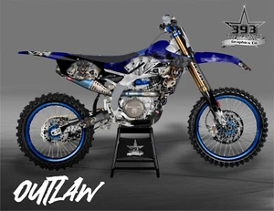 YZ450F / YZ250F Outlaw Skull Graphics Kit 2018 - 2022 Team Racing decal Yamaha - Picture 1 of 2